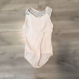 Light Pink Leotard with Lace Back – Size MC